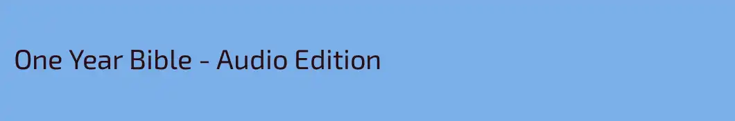 One Year Bible - Audio Edition